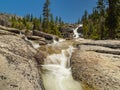 Long exposure view of Bassi falls in northern california Royalty Free Stock Photo