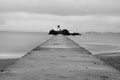 Long exposure view of the breakwater walk in the bikinis beach