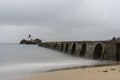 Long exposure view of the breakwater walk in the bikinis beach