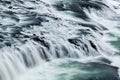 Long exposure view of Gullfoss waterfall water stream Royalty Free Stock Photo
