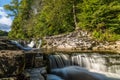 A long exposure view of the upper falls at Stainforth Force, Yorkshire Royalty Free Stock Photo