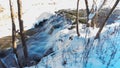 Long Exposure Water In The Snow With 16MM-55MM Royalty Free Stock Photo