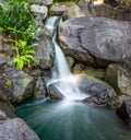 Waterfall in the forrest and rocks