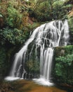 Long exposure of a waterfall landscapes of New Zealand Royalty Free Stock Photo