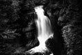 Long exposure waterfall in Munising Michigan in black and white Royalty Free Stock Photo
