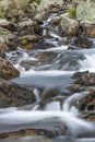 Long exposure waterfall near Soulcem lake Royalty Free Stock Photo