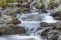 Long exposure waterfall near Soulcem lake Royalty Free Stock Photo