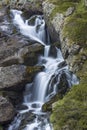 Long exposure waterfall near Soulcem lake Royalty Free Stock Photo