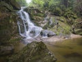 Long exposure waterfall Poledni vodopad in Jizerske hory Jizera