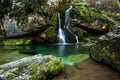 Long exposure, waterfall Virje in Slovenia Royalty Free Stock Photo