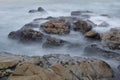 Long Exposure Waves and Rocks Royalty Free Stock Photo