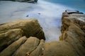 Long exposure at Windansea beach in San Diego, California Royalty Free Stock Photo