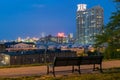 Long Exposures During Night time on Federal Hill in Baltimore, M