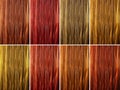 Long female hair as color samples