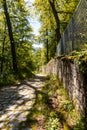 Long footpath to top of hill Royalty Free Stock Photo