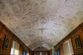 The Long Gallery 17th century ceiling Lanhydrock House Royalty Free Stock Photo