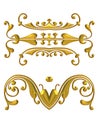 Long Gold Decorative Elements