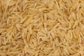 Long grain parboiled basmati rice, macro top view