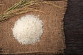 Long grain of rice and rice,White rice Jasmine rice thailand Royalty Free Stock Photo