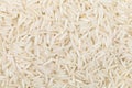 Long-grain uncooked white Basmati rice Royalty Free Stock Photo