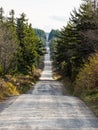 Long Gravel Road Through Dolly Sods in West Virginia in Autumn Royalty Free Stock Photo