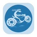 Motor biker icon