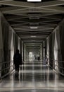 Long Hallway Corridor Passage At Night Royalty Free Stock Photo