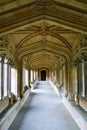 Long hallway with natural light