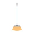 Long handle broom icon. Cleaning service concept. Flat cleaning item, handle broom, sweep floor from dirt, dust Royalty Free Stock Photo