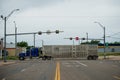 Long truck. Truck freight delivery. Royalty Free Stock Photo