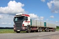 Long Haulage Truck on the Road Royalty Free Stock Photo
