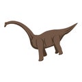 Long head dinosaur icon, isometric style Royalty Free Stock Photo