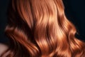 Long healthy female hair viewed from the back, Generative AI