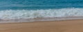 Ocean tide waves on paradise sandy beach Royalty Free Stock Photo