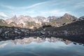 Mountain lake Guggersee in the alps Royalty Free Stock Photo