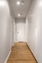 Long and white home corridor