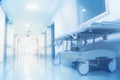 Long hospital hallway with space for text Royalty Free Stock Photo