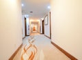 Long hotel corridor
