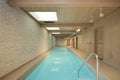 Long indoor swimming pool Royalty Free Stock Photo