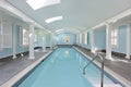 Long indoor swimming pool Royalty Free Stock Photo