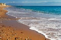 Long and inviting sandy beach in the Mediterranean