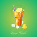 Long island ice tea cocktail.