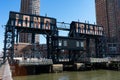 Long Island Sign at Gantry Plaza State Park along the East River in Long Island City Royalty Free Stock Photo