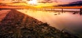 Long Island sunset Royalty Free Stock Photo
