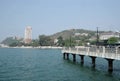 Long jetty in Angsila bay , Chonburi , Thailand