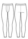 Long Johns underwear technical illustration