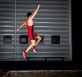 Long jump athlete Royalty Free Stock Photo