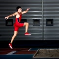 Long jump athlete Royalty Free Stock Photo