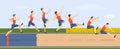 Long jump illustration. Royalty Free Stock Photo