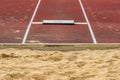 Long Jump Pit In A Stadium Royalty Free Stock Photo